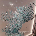 Modern luxury hotel lobby crystal chandelier pendant lamp